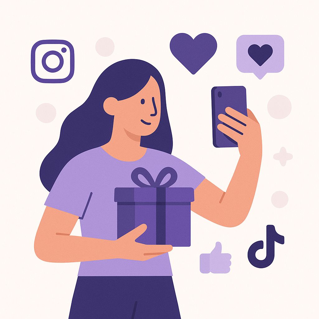 ギフティングによるSNSマーケティングのイメージ